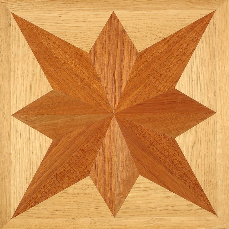 Achtstern Tafel – Eiche & Kirschbaum, Sternrosette