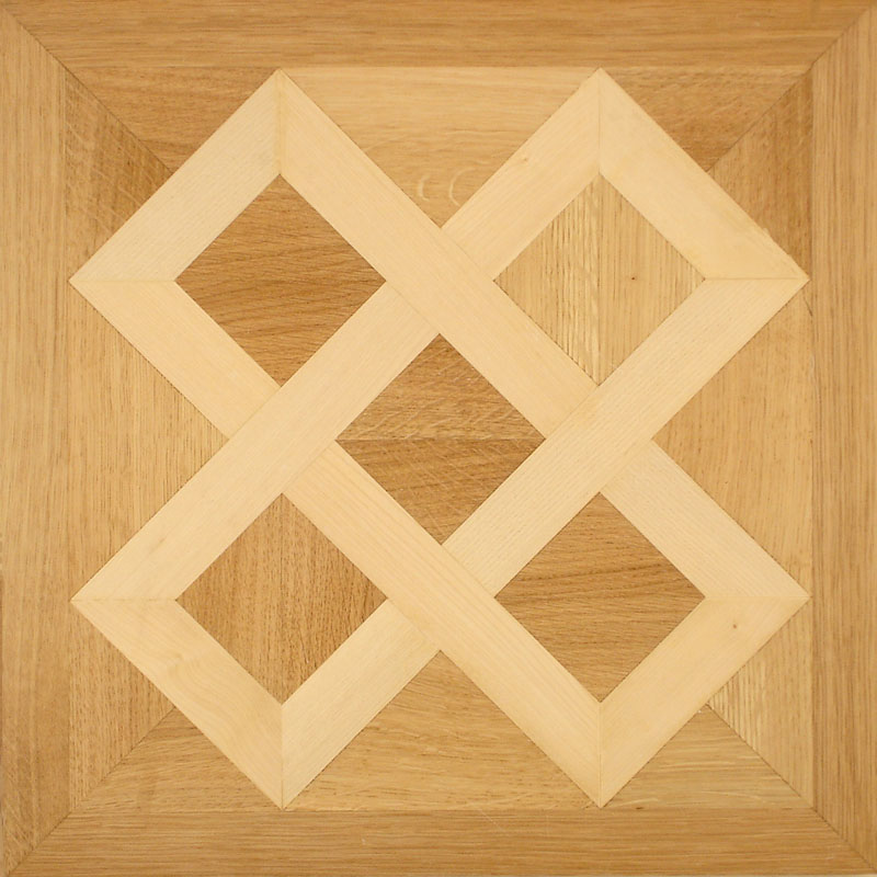 Geflochtene Rautentafel – Eiche & Ahorn, geometrische Flechttafel